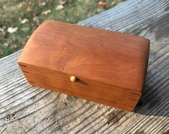 Wooden Cherry Box, Jewelry Box, Gift Box, Reclaimed Wood Box, Decorative Box, Home Decor, Christmas Gift Box, Rustic Wood Box, Farmhouse Box