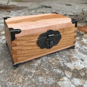 Wooden Box, Oak Box, Trinket Box, Jewelry Box, Gift Box, Reclaimed Wood Box, Decorative Box, Christmas Gift Box, Rustic Wood Box, Keepsake