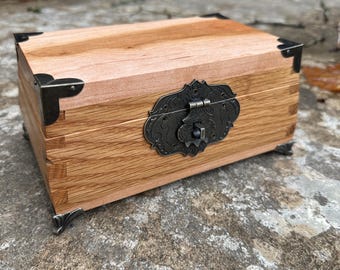 Wooden Box, Oak Box, Trinket Box, Jewelry Box, Gift Box, Reclaimed Wood Box, Decorative Box, Christmas Gift Box, Rustic Wood Box, Keepsake