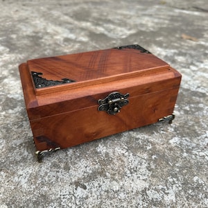 Wooden Box, Cherry Wood Box, Trinket Box, Jewelry Box, Gift Box, Reclaimed Wood Box, Decorative Box, Christmas Gift Box, Rustic Wood Box