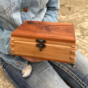 Wooden Box, Beech wood Box, Trinket Box, Jewelry Box, Gift Box, Reclaimed Wood Box, Decorative Box, Christmas Gift Box, Rustic Wood Box