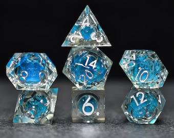 Siren Song Liquid Core Sharp Edge Dungeons & Dragons DnD Dice Set | DnD Dice Set for Dungeons and Dragons Tabletop Role Playing Games