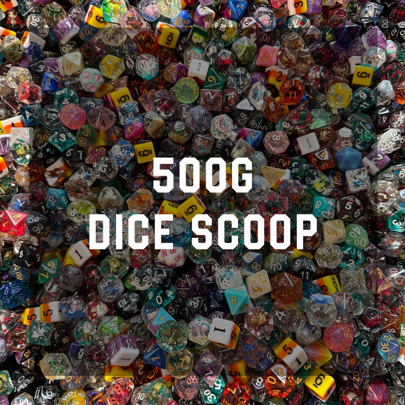 Mystery Bulk Random Dice Scoop Mixed Dnd Polyhedral Scoop of Dice Dungeons & Dragons Tabletop Role Playing Games Random Mystery Dice image 4