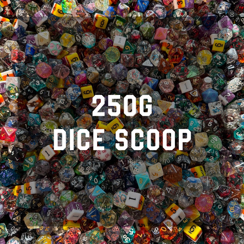 Mystery Bulk Random Dice Scoop Mixed Dnd Polyhedral Scoop of Dice Dungeons & Dragons Tabletop Role Playing Games Random Mystery Dice image 3