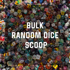 Mystery Bulk Random Dice Scoop | Mixed Dnd Polyhedral Scoop of Dice | Dungeons & Dragons Tabletop Role Playing Games | Random Mystery Dice