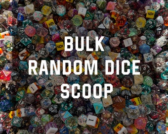 Mystery Bulk Random Dice Scoop | Mixed Dnd Polyhedral Scoop of Dice | Dungeons & Dragons Tabletop Role Playing Games | Random Mystery Dice