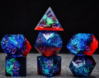 Red Dragon DnD Dice Set | Role Playing DnD Dice Set | Dice Set for Dungeons and Dragons | D&D Dice Set | RPG Gamer Gift Set