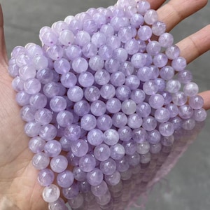 Natural  AA Lavender amethyst Beads,15 inches per strand，6mm 8mm 10mm Gemstone Smooth Round beads wholesale supply,Diy beads