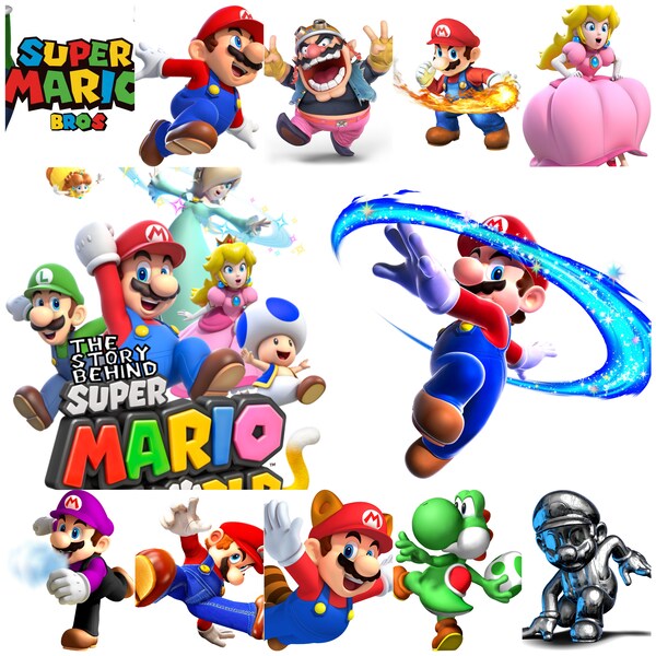 525+ Super Mario PNG Bundle,Popular PNG Files for Sublimation,png for Shirts,png for cup,Digital Download Fashion png design GIFT.