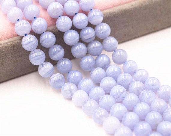 Natural Chalcedony Blue Lace Agate Loose Round Beads 6mm,8mm,10mm,12mm