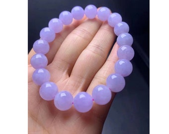 10mm Genuine Natural 7A Grade Burmese Jadeite Beaded bracelet, handmade Jewelry High Quality Charm bracelet.Jewelry Making holiday For gifts