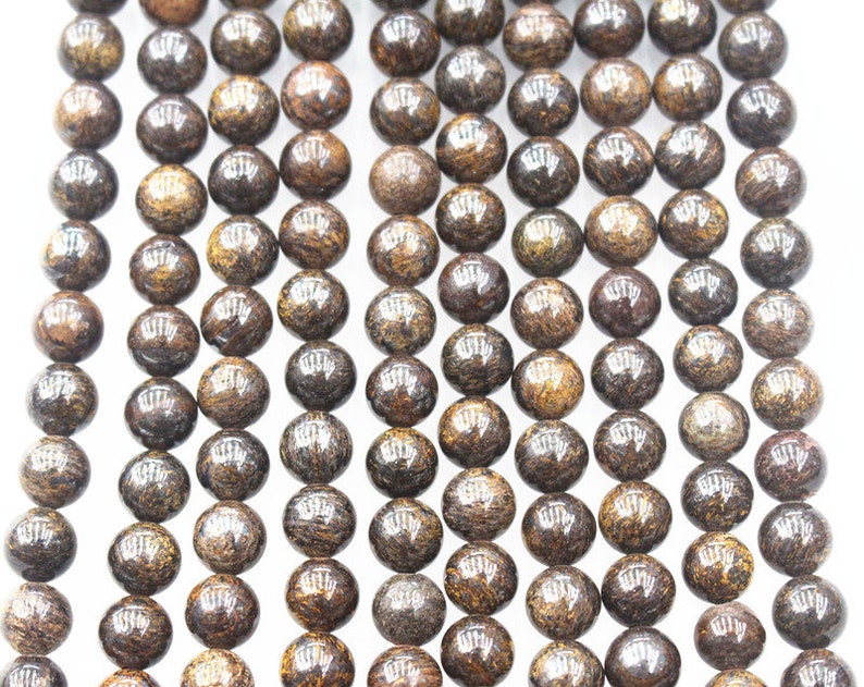 10MM Natural AA Bronzite Beads beads,15 inches per strand,Gemstone Smooth Round Loose beads wholesale supply,Diy beads