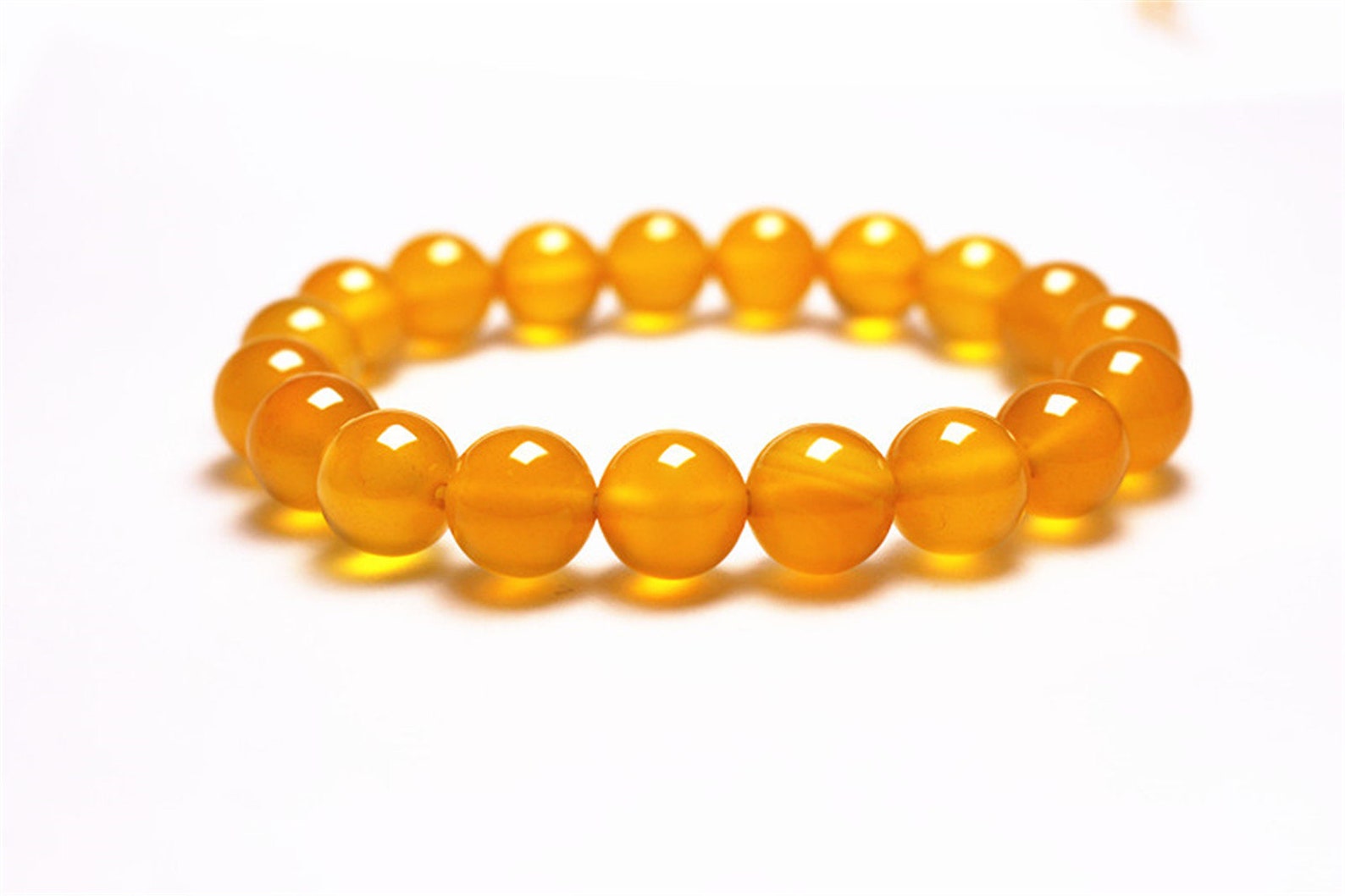 Yellow Agate Beads BraceletSize 612mm beads Etsy