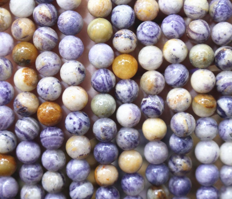 6MM Natural AA Genuine Charoite Beads,15 inches per strand,Gemstone Smooth Round Loose beads wholesale supply,Diy beads