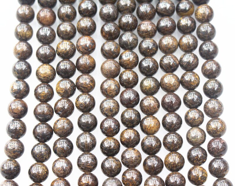 10MM Natural AA Bronzite Beads beads,15 inches per strand,Gemstone Smooth Round Loose beads wholesale supply,Diy beads