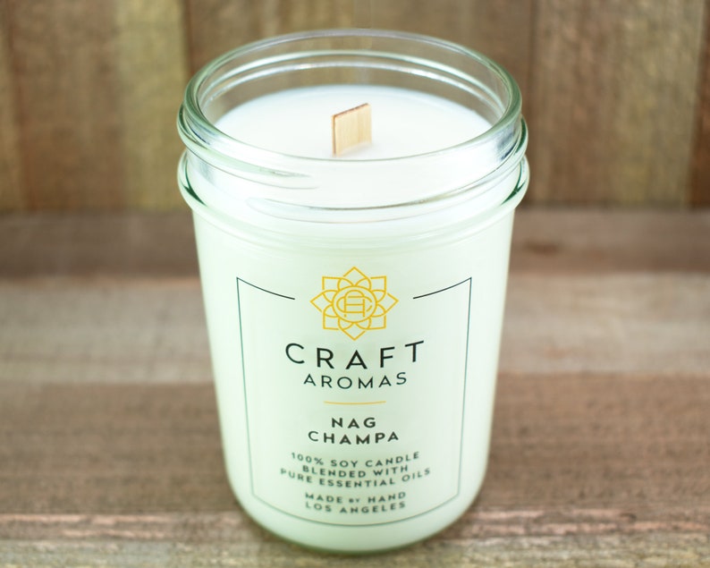 Nag Champa Scented Candle Handmade Soy Candles Natural Etsy