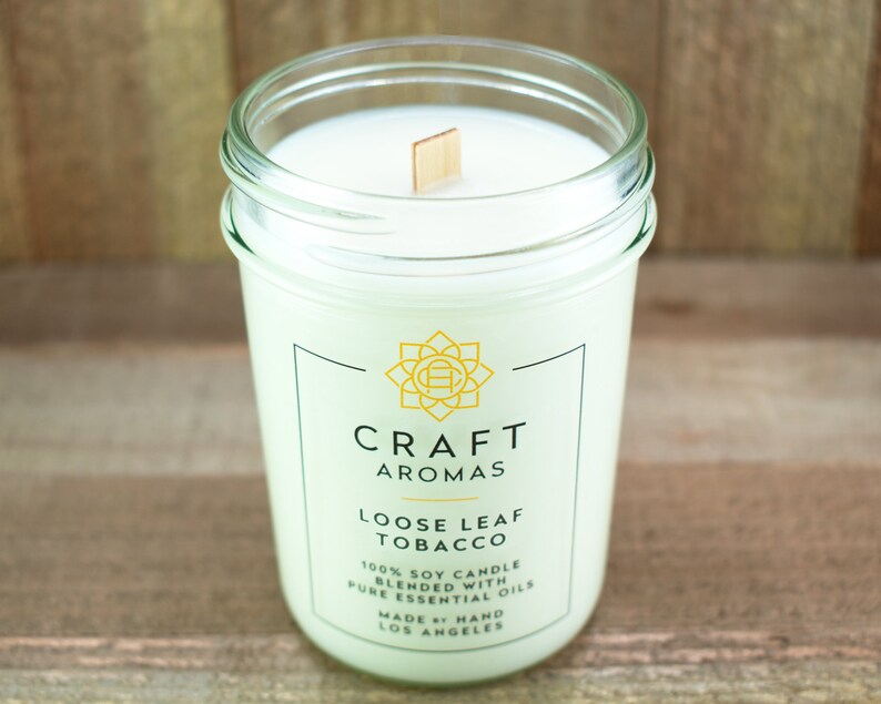 Loose Leaf Tobacco Scented Candles Scented Candles Handmade Etsy