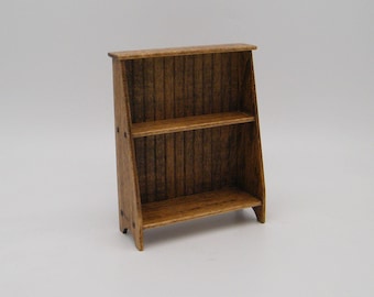 Dollhouse Miniature Slant Front Shelf/Bookcase