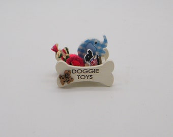 Dollhouse Miniature Dog Toy Box