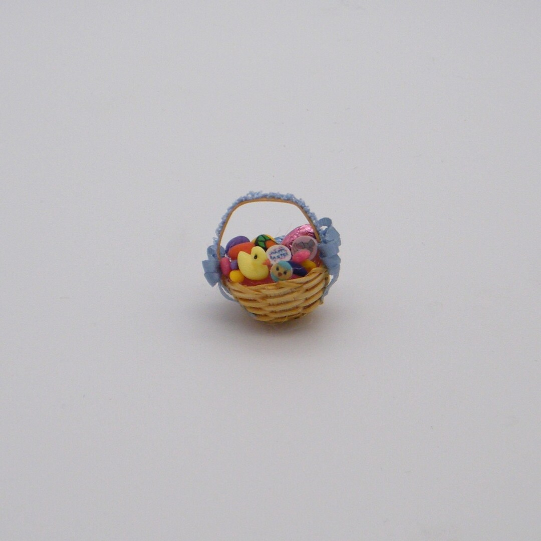 Dollhouse Miniature Filled Easter Basket - Etsy