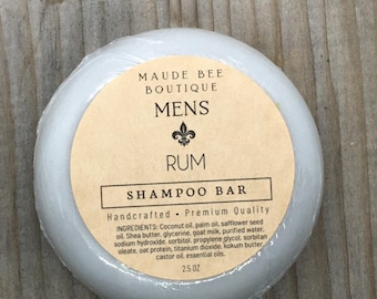 Handgefertigte Shampoo-Bar für Rummänner - natürlich, feuchtigkeitsspendend, Premium-Qualität, perfektes Geschenk, 3,9 oz