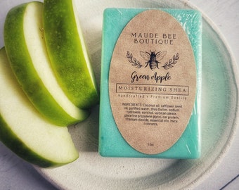 Experience the Crisp Refreshment of Green Apple with Our Shea Butter Soap - Same-Day Shipping Available!