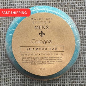 Handcrafted Men&#39;s Shampoo Bar, Father&#39;s Day gift, Natural Eco-Friendly Moisturizing Hair Care, Natural Ingredients Soap, Gift for Groomsmen
