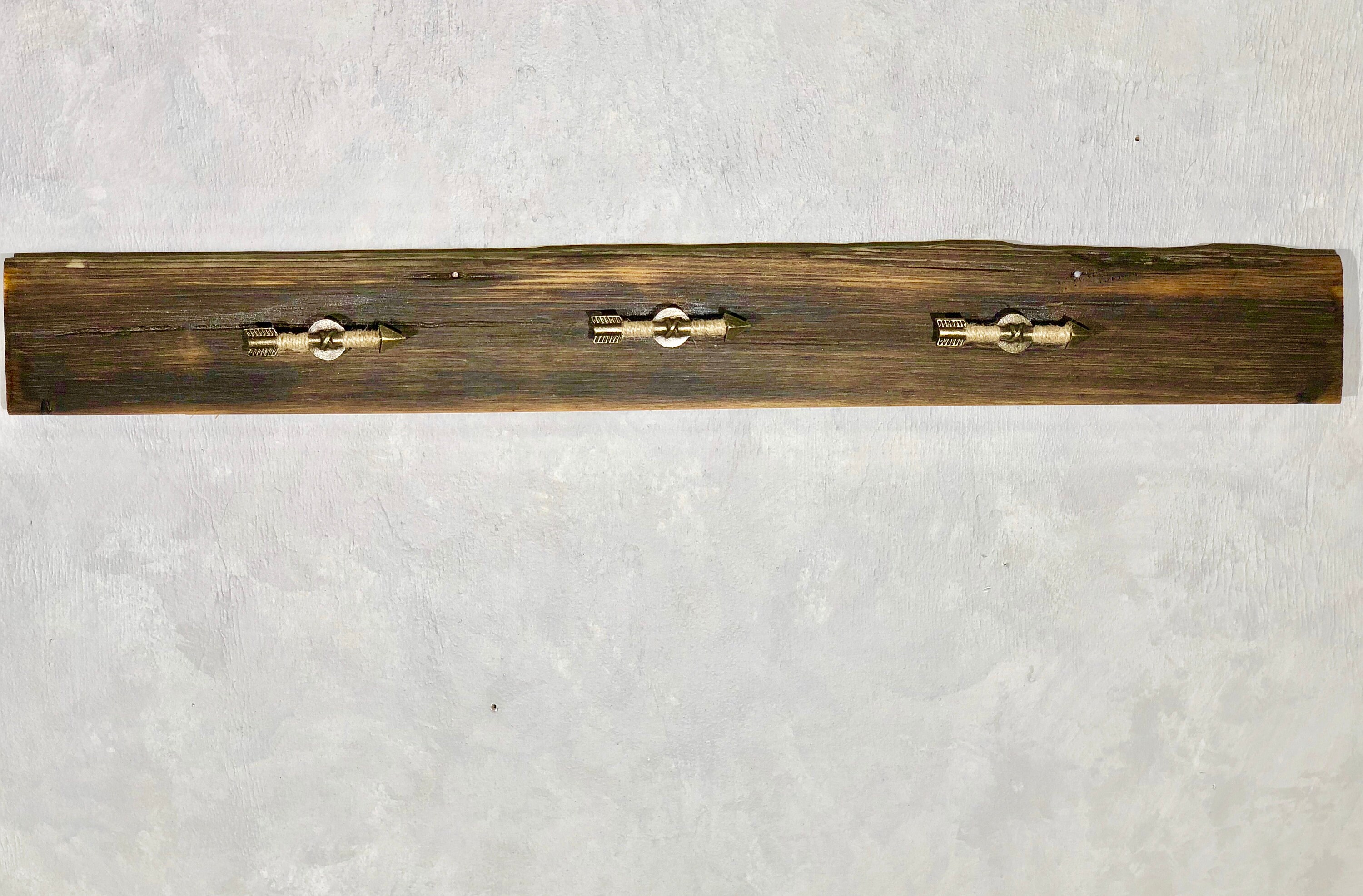 Rustic Driftwood Coat Rack With Arrow Hooks, Farm House Coat Rack With