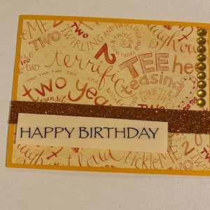 Karte zum zweiten Geburtstag
