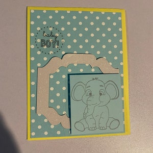 Carte d’éléphant baby boy