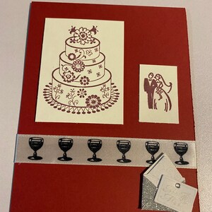 Carte de gâteau de mariage Bourgogne