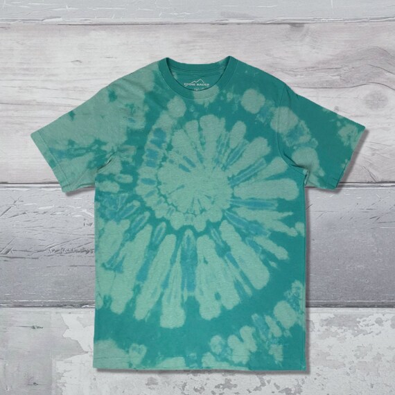 bleach tie dye green shirt