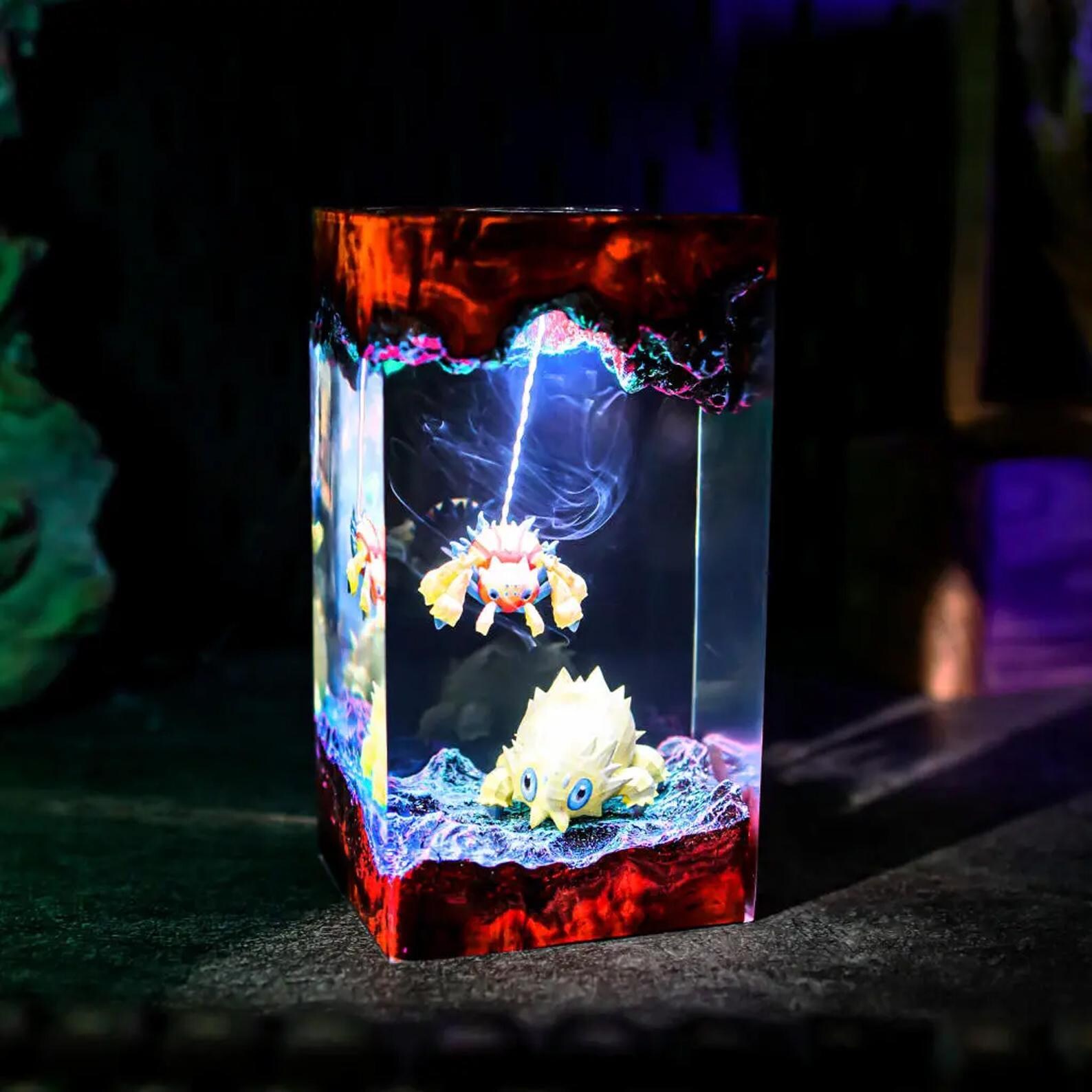 Joltik Galvantula Resin Lamp, Pokémon Spider Light, Handmade Bug Type ...