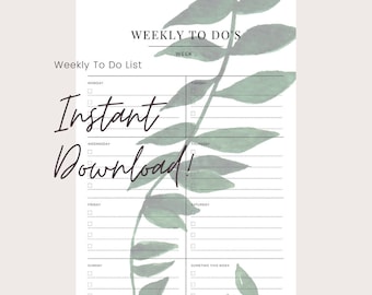 Foliage Weekly To Do List