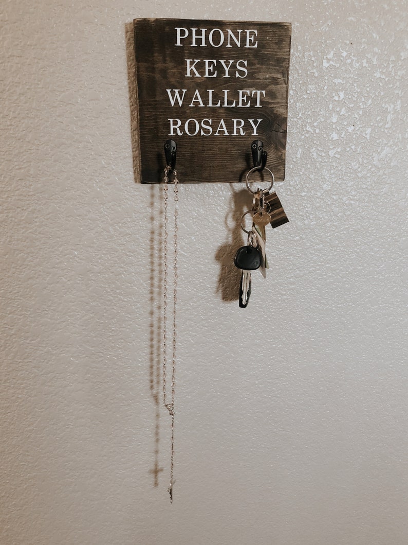Rosary Reminder Hanger  Entry Way Decor image 0