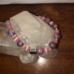 Birthstone Zodiac Bracelet Virgo Pink Tourmaline Opal October