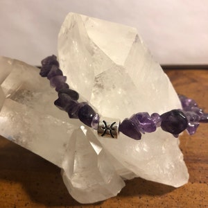 Birthstone Zodiac Bracelet Amethyst Pisces February