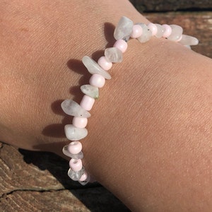 Bracelet extensible en pierre de lune, énergie de guérison féminine pour la croissance intérieure