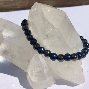 Hematite Stretch Bracelet Protection Grounding Root Chakra