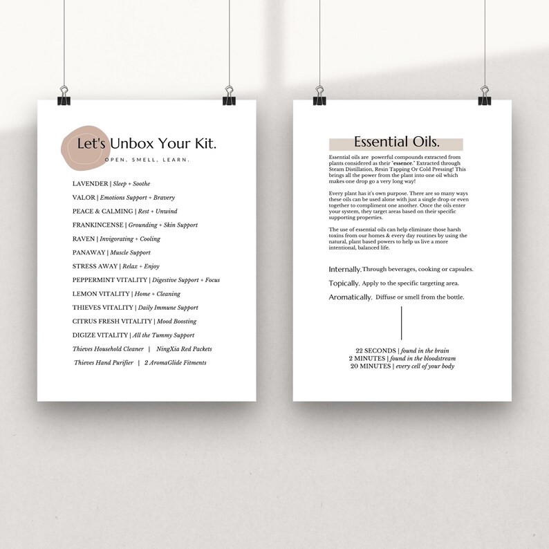 Welcome Packet | Essential Oil Business | INSTANT Download - Etsy