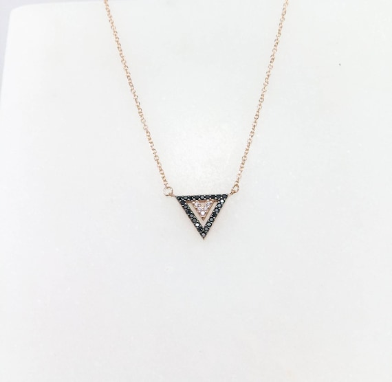 Triangle Necklace.k9 Rose Gold Necklace. Necklace for Her.greek
