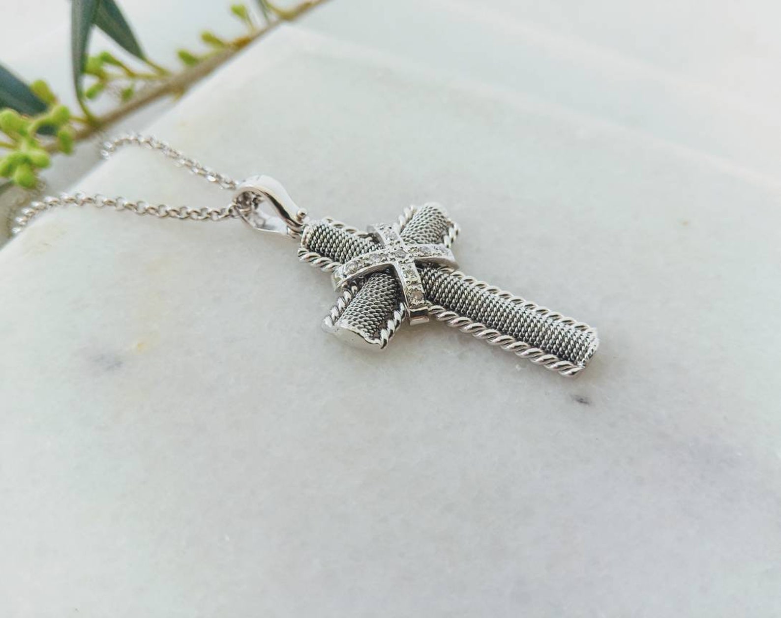 Handmade 14Κ White Gold Cross.baptism White Gold Etsy UK