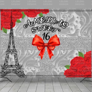 Eiffel Tower Birthday Banner Printable