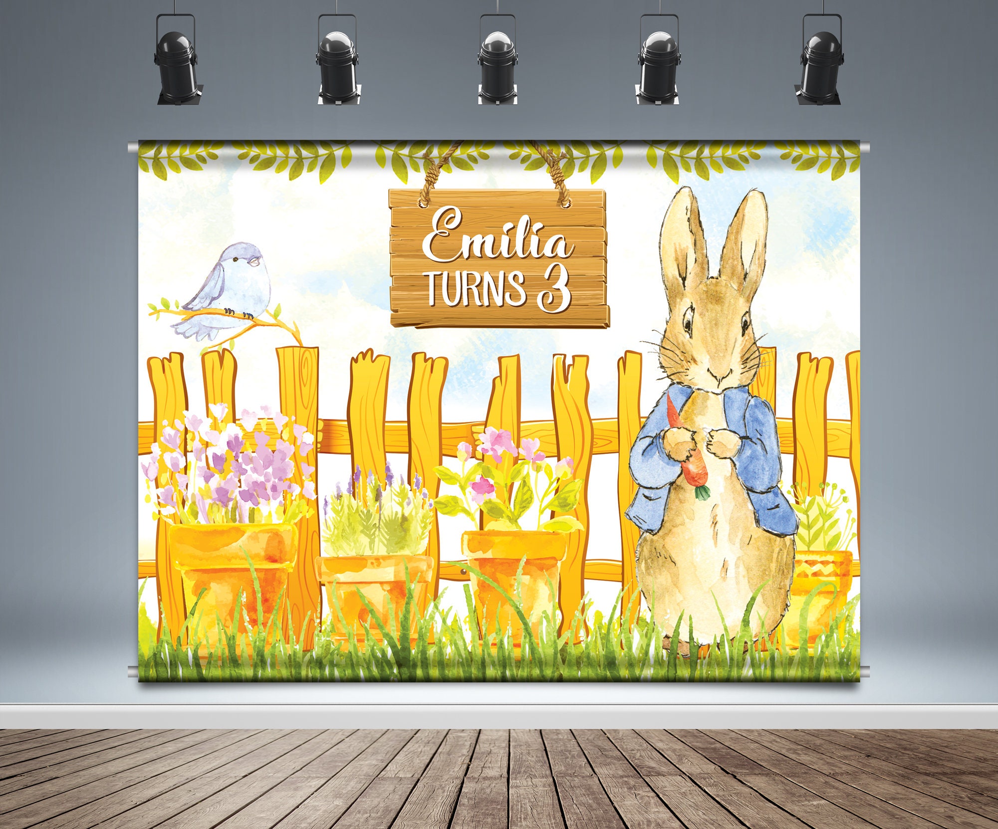  Peter Rabbit Backdrop for Baby Shower Weclome Baby Peter  Rabbit Baby Shower Banner for Boy Vinyl Background Peter Rabbit 1st  Birthday Party Decorations (5X3FT) : Electronics