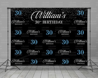 Step And Repeat Backdrop Banner, Sweet 16, Graduation Party Decor, Custom Background, Black And Silver Theme, Photo Booth,