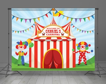 Yeele Circus Clown Show Backdrop 6x4ft Kids Bday Party Photography Backdrop Club Events Kids Adults Artistic Portrait Kids Acting Show Photo Booth Photoshoot Props Wallpaper