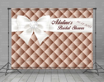 Step And Repeat Backdrop Banner, Diamond Theme, Sweet 16, Kids Party Decor, Rosegold Background, Custom Color, Photo Booth,