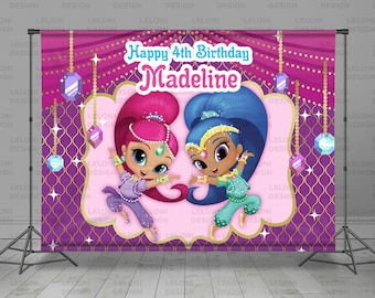 Shimmer and Shine Girls Party Room Flag Banner Decorations 