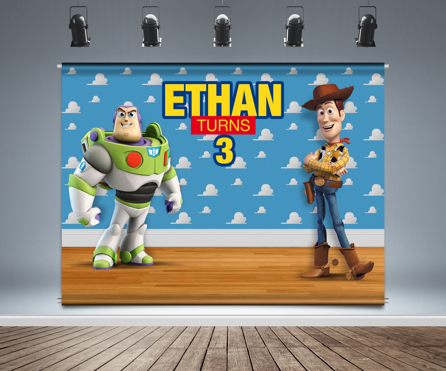 Toy Story Backdrop Banner Birthday Party Supplies Woody - Etsy