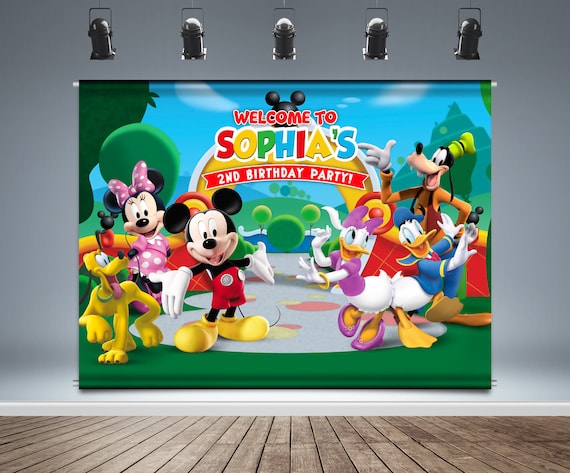 Photo Booth Party Supply Backdrop Banner Free Shipping Boy Theme donald ...